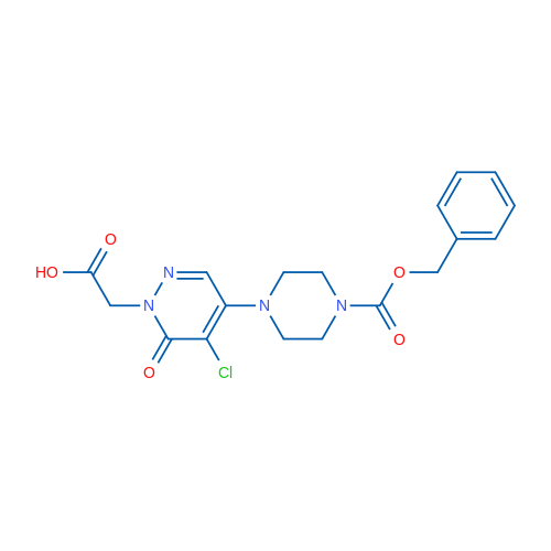 2-(4-(4-((Benzyloxy)carbonyl)piperazin-1-yl)-5-chloro-6-oxopyridazin-1(6H)-yl)acetic acid 5g