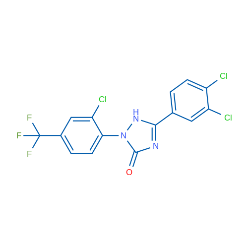 2-(2-Chloro-4-(trifluoromethyl)phenyl)-5-(3,4-dichlorophenyl)-1H-1,2,4-triazol-3(2H)-one 1g