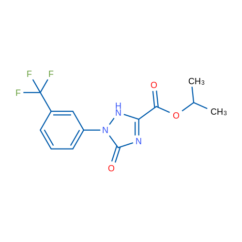 Isopropyl 5-oxo-1-(3-(trifluoromethyl)phenyl)-2,5-dihydro-1H-1,2,4-triazole-3-carboxylate 1g
