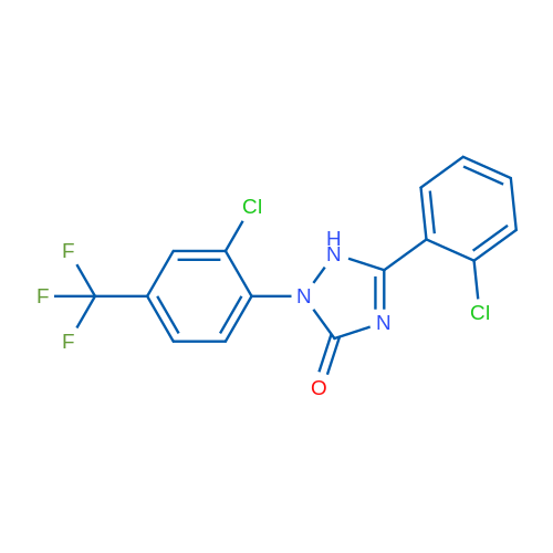 2-(2-Chloro-4-(trifluoromethyl)phenyl)-5-(2-chlorophenyl)-1H-1,2,4-triazol-3(2H)-one 1g