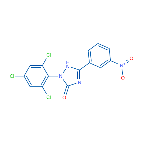 5-(3-Nitrophenyl)-2-(2,4,6-trichlorophenyl)-1H-1,2,4-triazol-3(2H)-one 1g