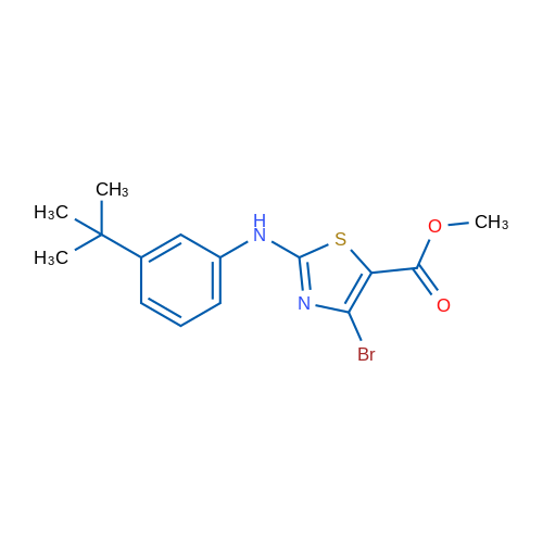 Methyl 4-bromo-2-((3-(tert-butyl)phenyl)amino)thiazole-5-carboxylate 1g
