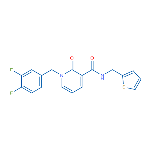 1-(3,4-Difluorobenzyl)-2-oxo-N-(thiophen-2-ylmethyl)-1,2-dihydropyridine-3-carboxamide 1g