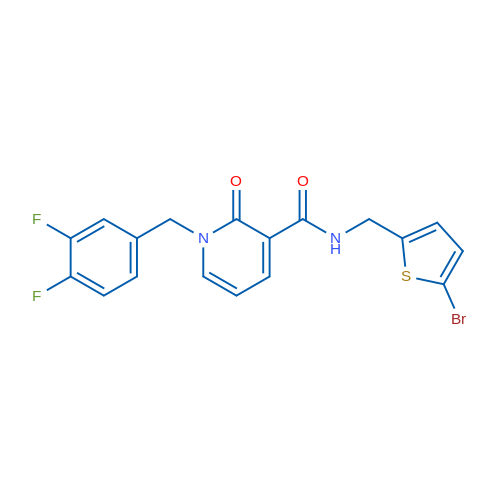 N-((5-Bromothiophen-2-yl)methyl)-1-(3,4-difluorobenzyl)-2-oxo-1,2-dihydropyridine-3-carboxamide 1g