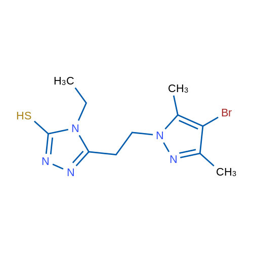 5-(2-(4-Bromo-3,5-dimethyl-1H-pyrazol-1-yl)ethyl)-4-ethyl-4H-1,2,4-triazole-3-thiol 5g