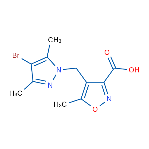 4-((4-Bromo-3,5-dimethyl-1H-pyrazol-1-yl)methyl)-5-methylisoxazole-3-carboxylic acid 1g