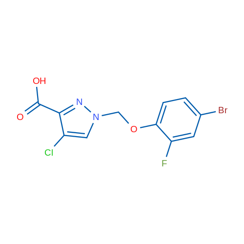 1-((4-Bromo-2-fluorophenoxy)methyl)-4-chloro-1H-pyrazole-3-carboxylic acid 1g
