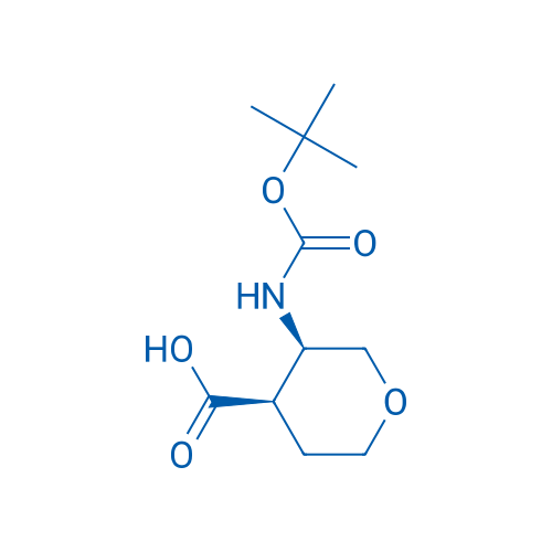cis-3-((tert-Butoxycarbonyl)amino)tetrahydro-2H-pyran-4-carboxylic acid 250mg