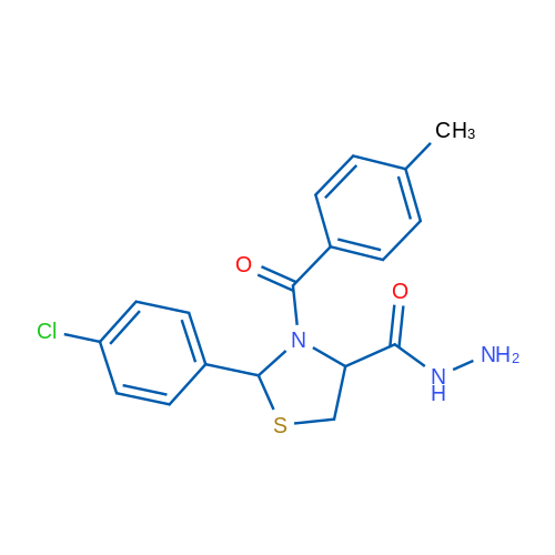 2-(4-Chlorophenyl)-3-(4-methylbenzoyl)-1,3-thiazolidine-4-carbohydrazide 1g