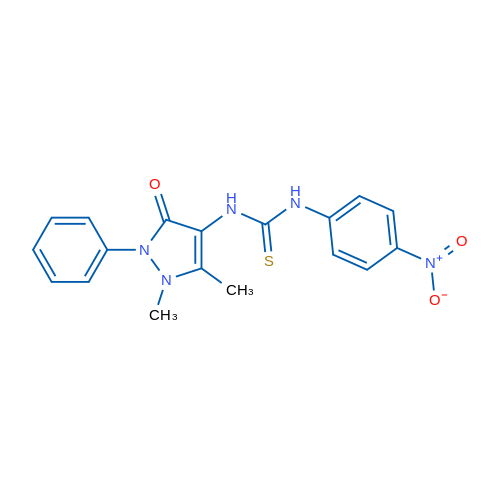 3-(1,5-Dimethyl-3-oxo-2-phenyl-2,3-dihydro-1H-pyrazol-4-yl)-1-(4-nitrophenyl)thiourea 1g