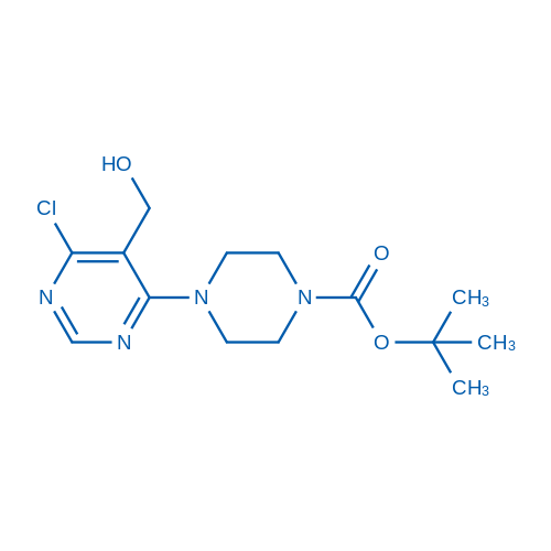 tert-Butyl 4-(6-chloro-5-(hydroxymethyl)pyrimidin-4-yl)piperazine-1-carboxylate 250mg