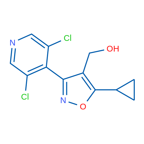 (5-Cyclopropyl-3-(3,5-dichloropyridin-4-yl)isoxazol-4-yl)methanol 250mg
