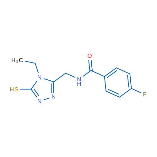N-((4-Ethyl-5-mercapto-4H-1,2,4-triazol-3-yl)methyl)-4-fluorobenzamide 1g