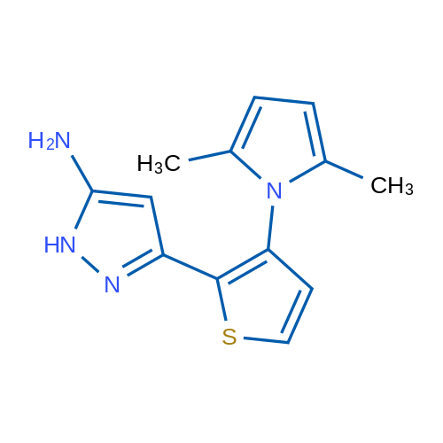3-(3-(2,5-Dimethyl-1H-pyrrol-1-yl)thiophen-2-yl)-1H-pyrazol-5-amine 50mg