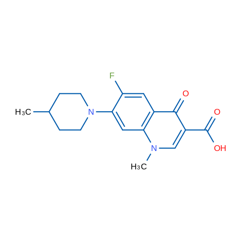 6-Fluoro-1-methyl-7-(4-methylpiperidin-1-yl)-4-oxo-1,4-dihydroquinoline-3-carboxylic acid 1g