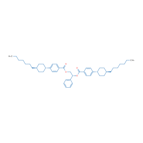 trans-(R)-1-Phenylethane-1,2-diyl bis(4-(trans-4-heptylcyclohexyl)benzoate) 250mg