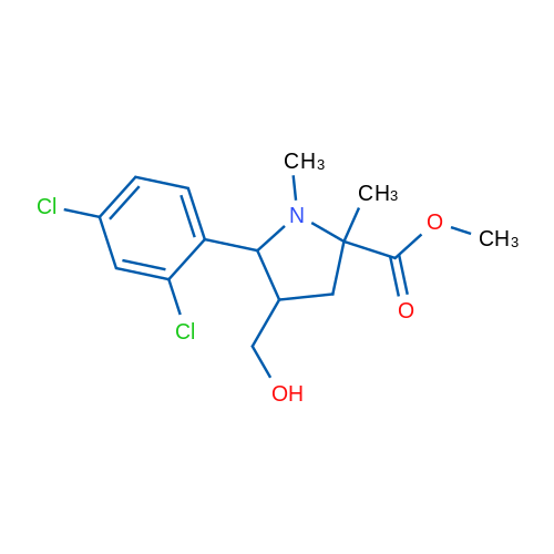 Methyl 5-(2,4-dichlorophenyl)-4-(hydroxymethyl)-1,2-dimethylpyrrolidine-2-carboxylate 1g