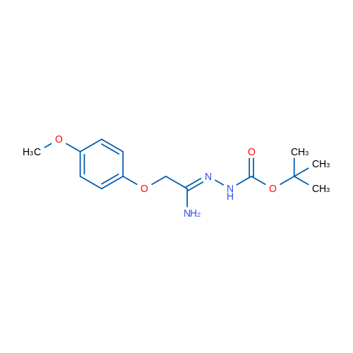 tert-Butyl 2-(1-amino-2-(4-methoxyphenoxy)ethylidene)hydrazinecarboxylate 1g
