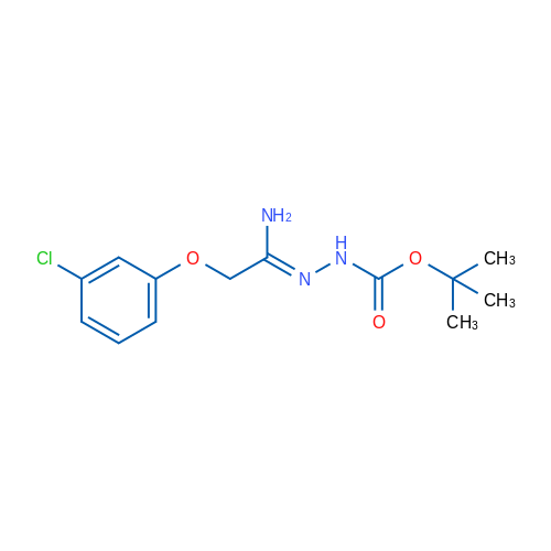 tert-Butyl 2-(1-amino-2-(3-chlorophenoxy)ethylidene)hydrazinecarboxylate 1g