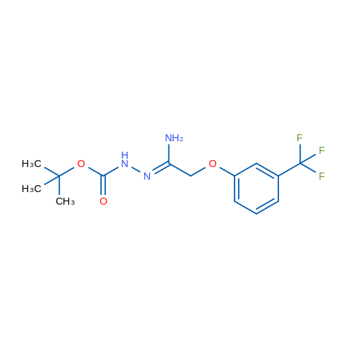 tert-Butyl 2-(1-amino-2-(3-(trifluoromethyl)phenoxy)ethylidene)hydrazinecarboxylate 1g