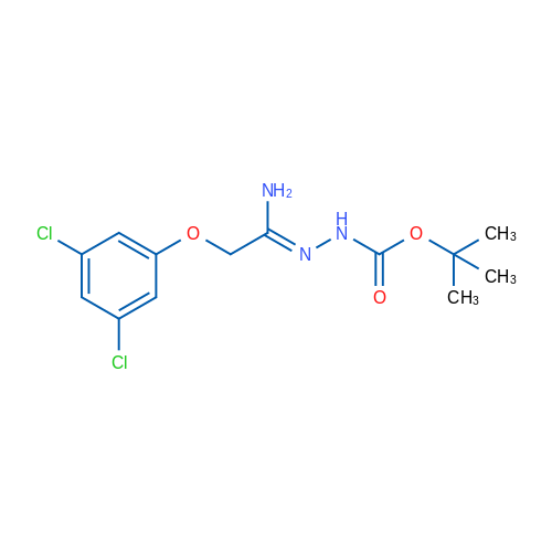 tert-Butyl 2-(1-amino-2-(3,5-dichlorophenoxy)ethylidene)hydrazinecarboxylate 1g