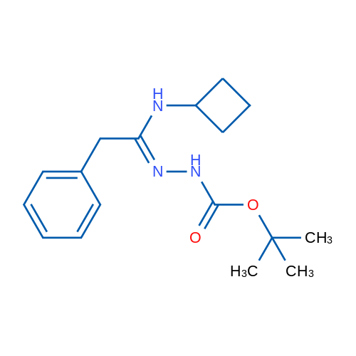 tert-Butyl 2-(1-(cyclobutylamino)-2-phenylethylidene)hydrazinecarboxylate 1g