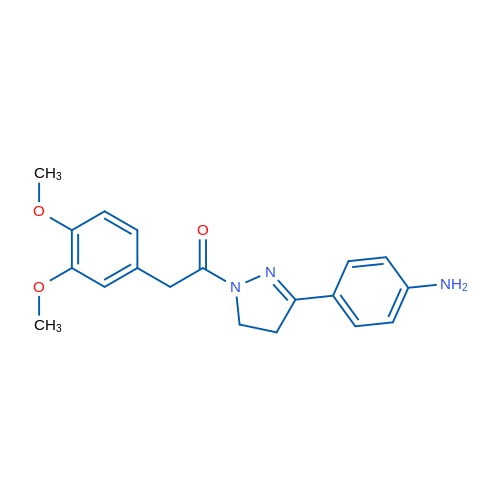 1-(3-(4-Aminophenyl)-4,5-dihydro-1H-pyrazol-1-yl)-2-(3,4-dimethoxyphenyl)ethanone 1g
