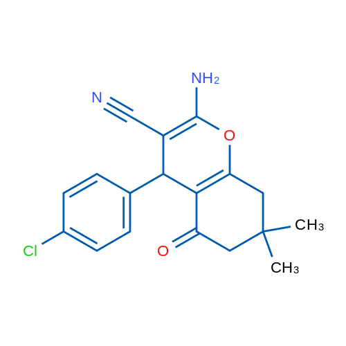 2-Amino-4-(4-chlorophenyl)-7,7-dimethyl-5-oxo-5,6,7,8-tetrahydro-4H-chromene-3-carbonitrile 1g
