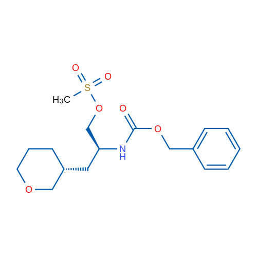 (S)-2-(((Benzyloxy)carbonyl)amino)-3-((R)-tetrahydro-2H-pyran-3-yl)propyl methanesulfonate 1g