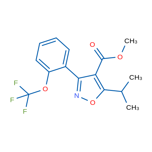 Methyl 5-isopropyl-3-(2-(trifluoromethoxy)phenyl)isoxazole-4-carboxylate 1g