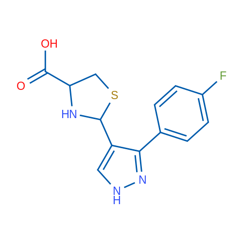 2-(3-(4-Fluorophenyl)-1H-pyrazol-4-yl)thiazolidine-4-carboxylic acid 5g