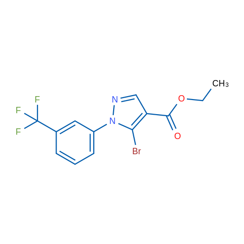 Ethyl 5-bromo-1-(3-(trifluoromethyl)phenyl)-1H-pyrazole-4-carboxylate 1g