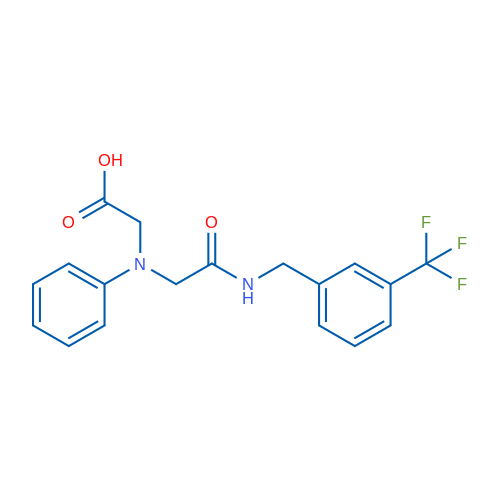 2-((2-Oxo-2-((3-(trifluoromethyl)benzyl)amino)ethyl)(phenyl)amino)acetic acid 1g