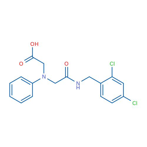 2-((2-((2,4-Dichlorobenzyl)amino)-2-oxoethyl)(phenyl)amino)acetic acid 1g