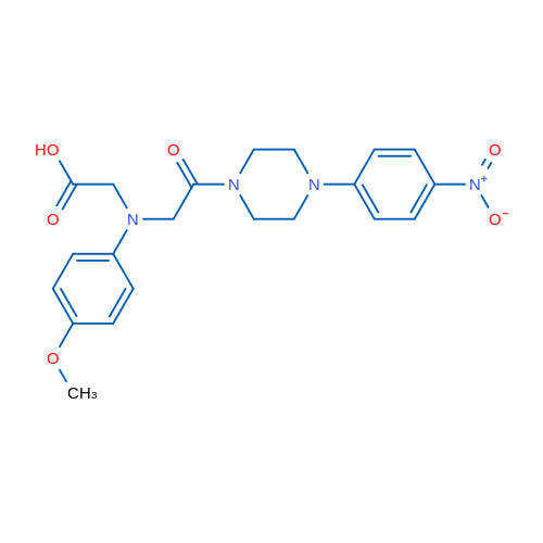 2-((4-Methoxyphenyl)(2-(4-(4-nitrophenyl)piperazin-1-yl)-2-oxoethyl)amino)acetic acid 1g