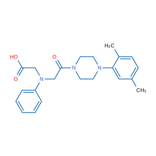 2-((2-(4-(2,5-Dimethylphenyl)piperazin-1-yl)-2-oxoethyl)(phenyl)amino)acetic acid 5g