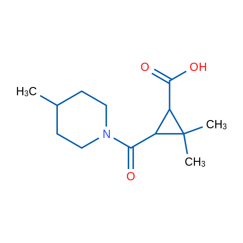 2,2-Dimethyl-3-(4-methylpiperidine-1-carbonyl)cyclopropanecarboxylic acid 5g
