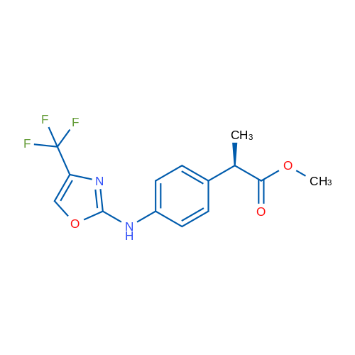 (R)-Methyl 2-(4-((4-(trifluoromethyl)oxazol-2-yl)amino)phenyl)propanoate 1g