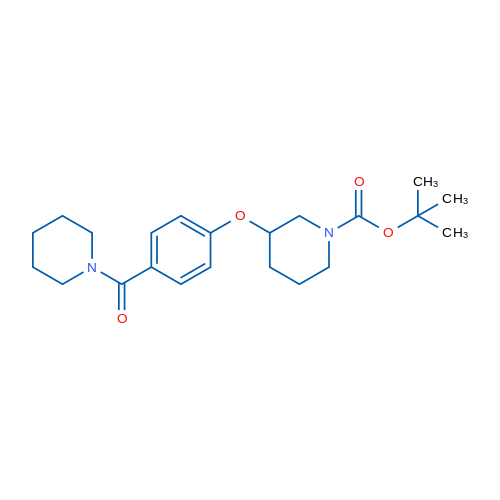 tert-Butyl 3-(4-(piperidine-1-carbonyl)phenoxy)piperidine-1-carboxylate 1g