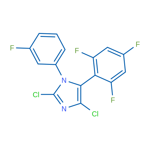 2,4-Dichloro-1-(3-fluorophenyl)-5-(2,4,6-trifluorophenyl)-1H-imidazole 1g