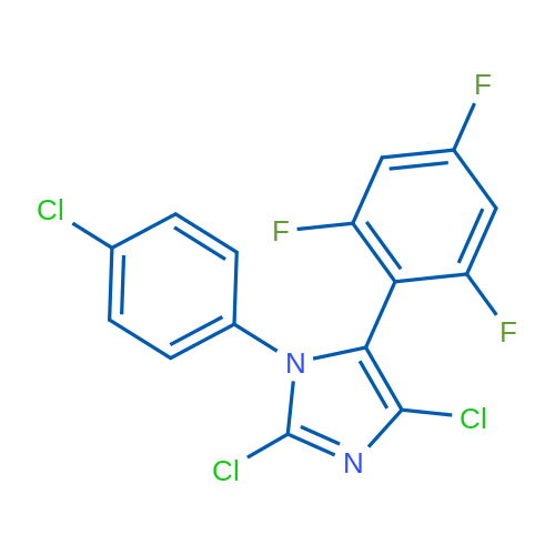 2,4-Dichloro-1-(4-chlorophenyl)-5-(2,4,6-trifluorophenyl)-1H-imidazole 1g