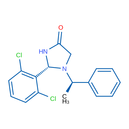 (R)-2-(2,6-Dichlorophenyl)-1-((R)-1-phenylethyl)imidazolidin-4-one 250mg