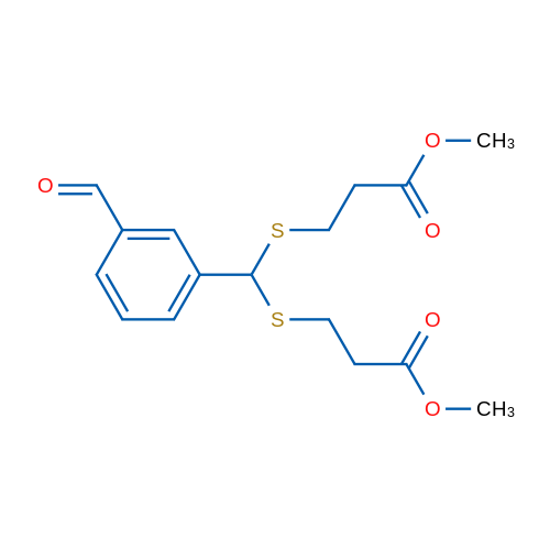 Dimethyl 3,3'-(((3-formylphenyl)methylene)bis(sulfanediyl))dipropanoate 1g