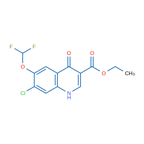 Ethyl 7-chloro-6-(difluoromethoxy)-4-oxo-1,4-dihydroquinoline-3-carboxylate 1g