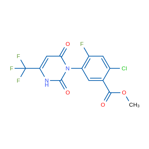 Methyl 2-chloro-5-(2,6-dioxo-4-(trifluoromethyl)-2,3-dihydropyrimidin-1(6H)-yl)-4-fluorobenzoate 1g