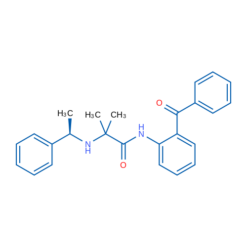 (R)-N-(2-Benzoylphenyl)-2-methyl-2-((1-phenylethyl)amino)propanamide 250mg