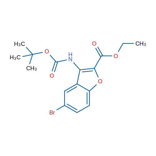 Ethyl 5-bromo-3-((tert-butoxycarbonyl)amino)benzofuran-2-carboxylate 1g