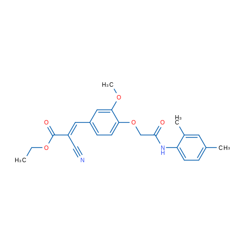Ethyl 2-cyano-3-(4-(2-((2,4-dimethylphenyl)amino)-2-oxoethoxy)-3-methoxyphenyl)acrylate 1g