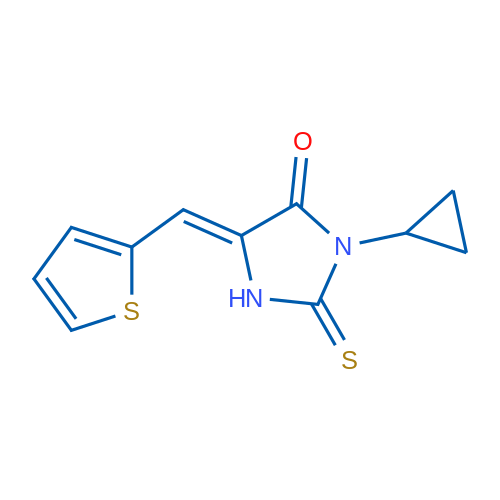 (Z)-3-Cyclopropyl-5-(thiophen-2-ylmethylene)-2-thioxoimidazolidin-4-one 5g