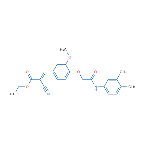 Ethyl 2-cyano-3-(4-(2-((3,4-dimethylphenyl)amino)-2-oxoethoxy)-3-methoxyphenyl)acrylate 1g